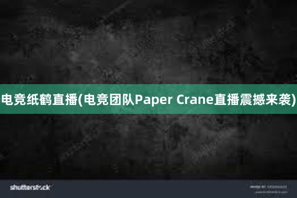 电竞纸鹤直播(电竞团队Paper Crane直播震撼来袭)